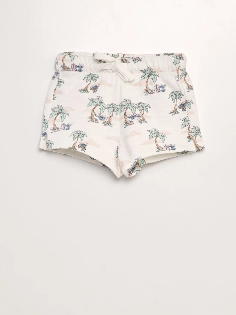 Ensemble t shirt + short 'Stitch'   2 pièces   Vert