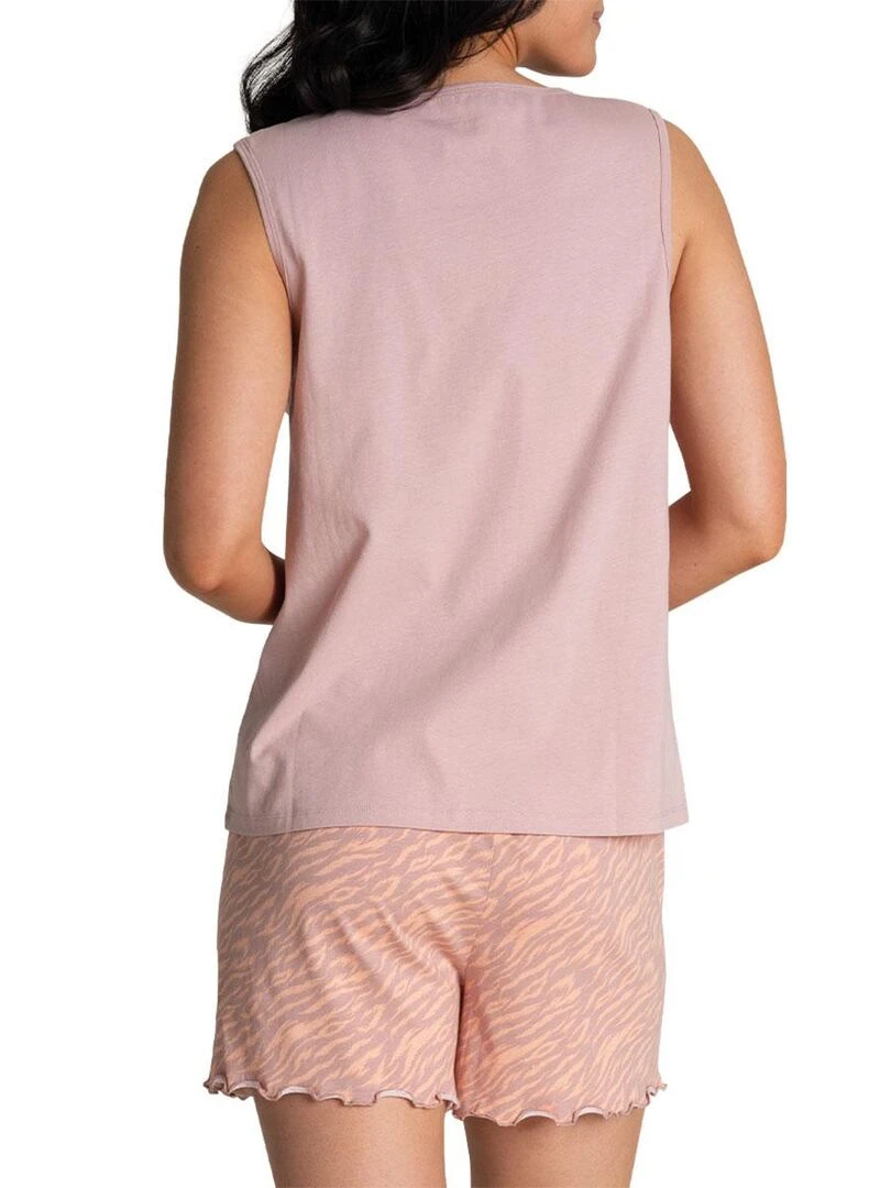 Pyjama court femme ECOPACK Rose