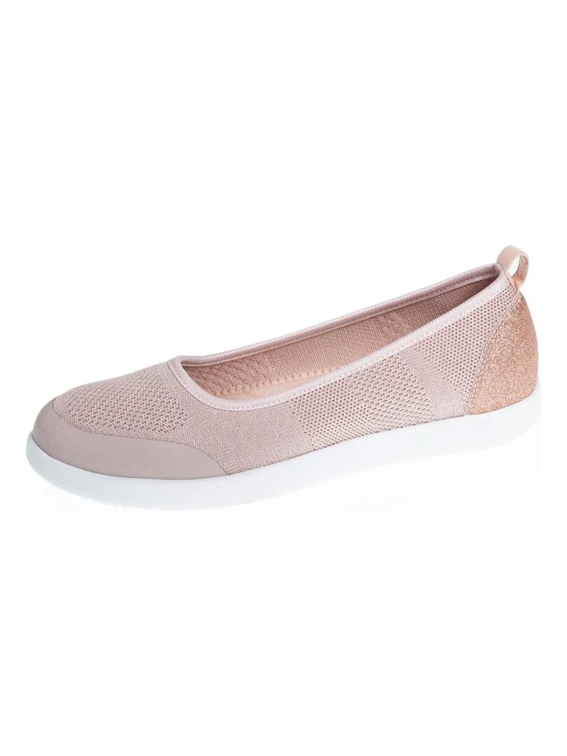 Ballerines Femme slip on Rose poudré Rose clair