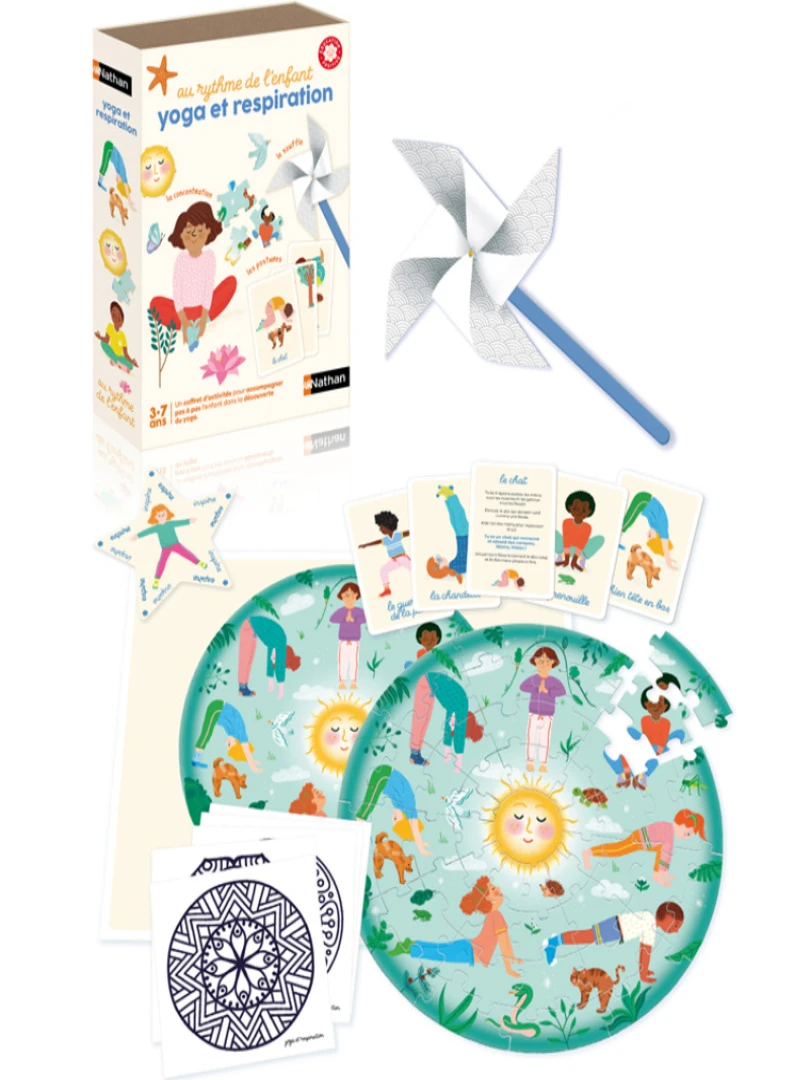 Coffret d'activités Au rythme de l'enfant Yoga et respiration   N/A