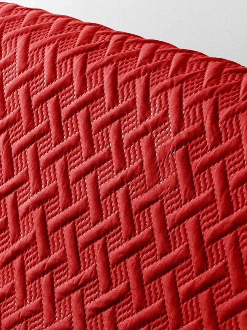 Protège canapé 2 places matelassé 223x179 cm uni Lounge rouge   Rouge