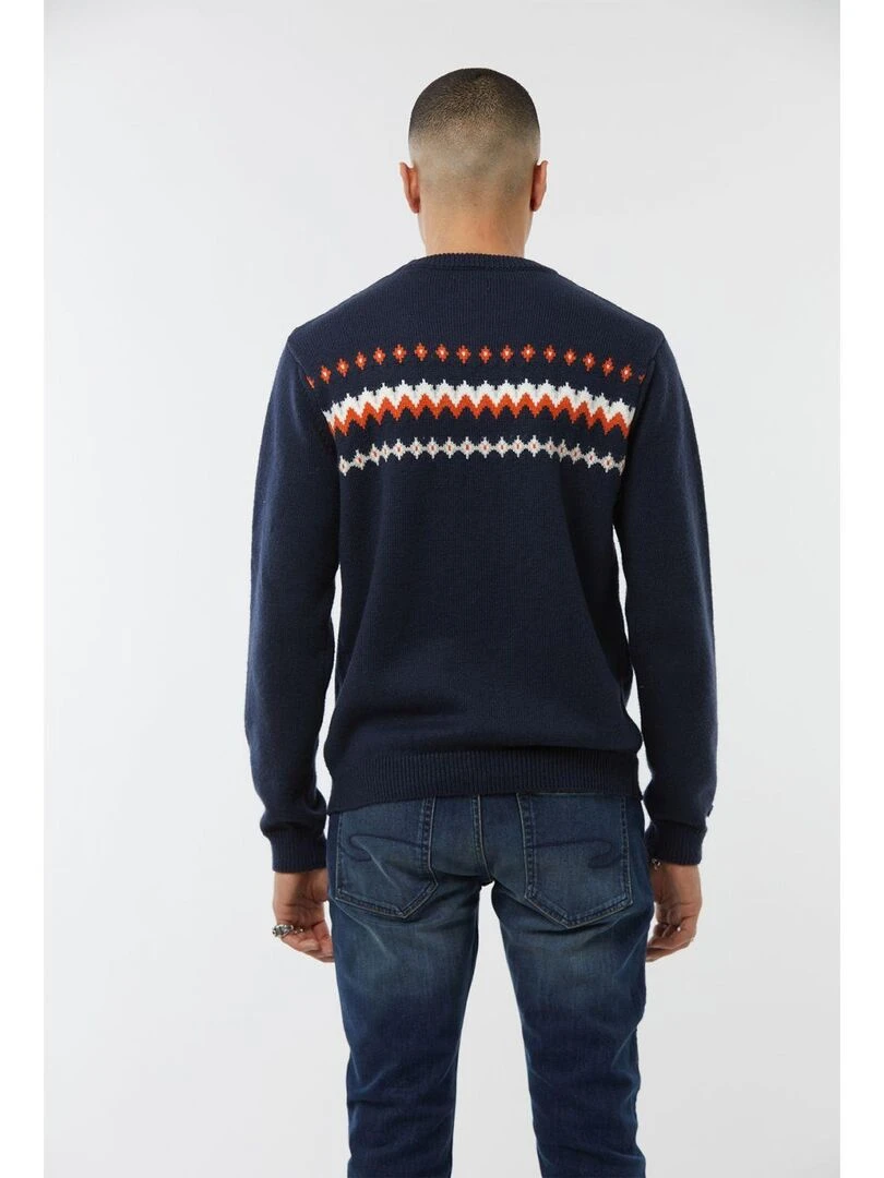 Lee Cooper   Pull manches longues coton  CLOST   Bleu marine