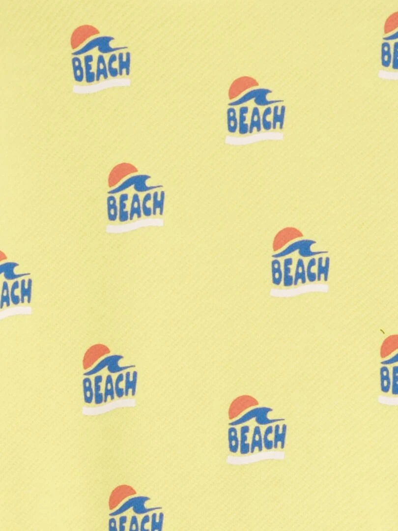 Sweat imprimé en french terry   Jaune