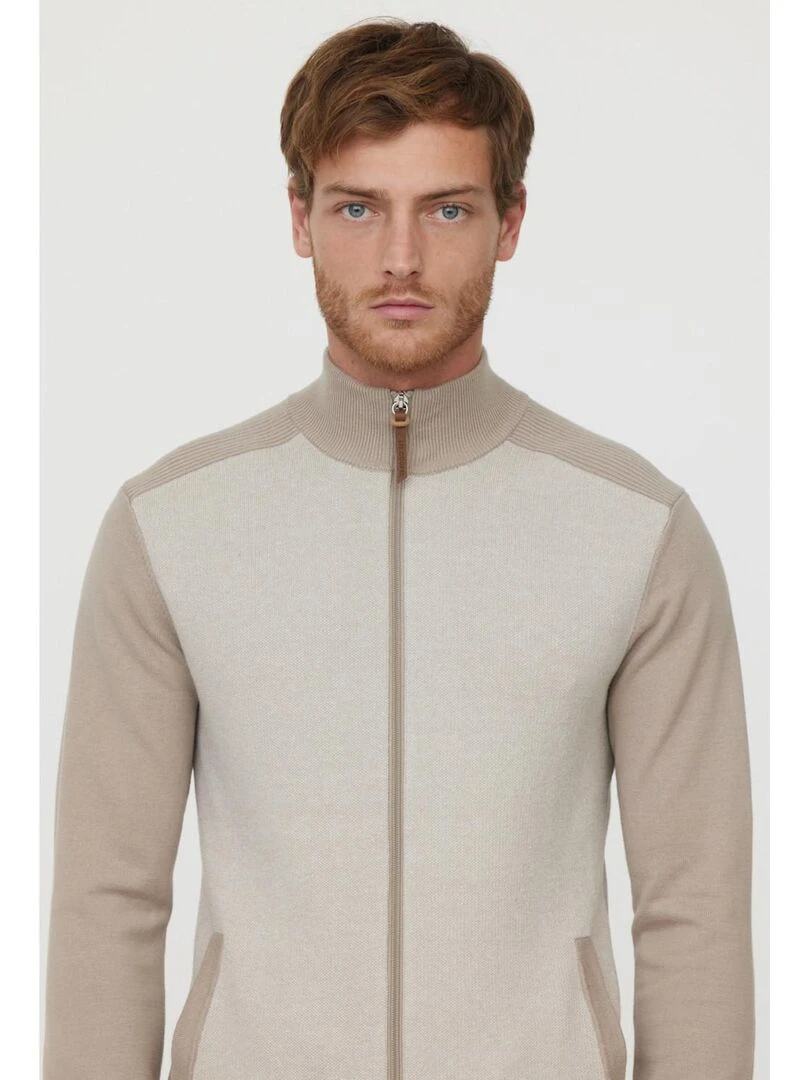 Lee Cooper   Pull manches longues coton regular CEKO   Taupe