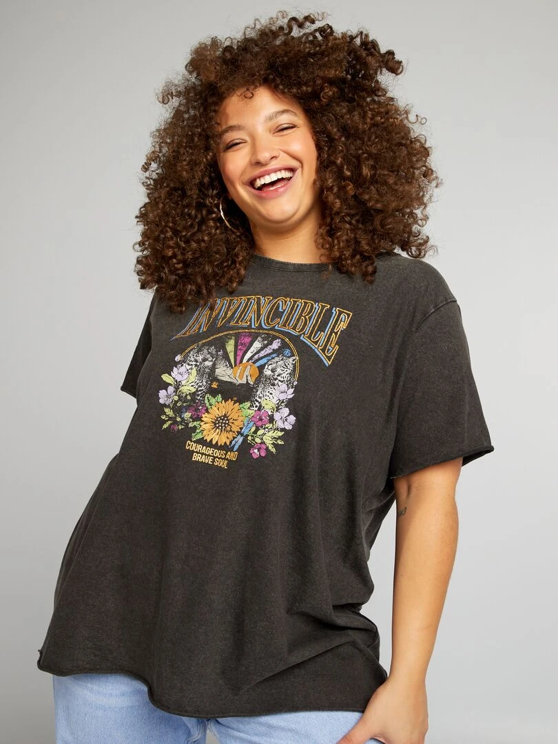 T shirt imprimé 'Only Carmakoma'   noir