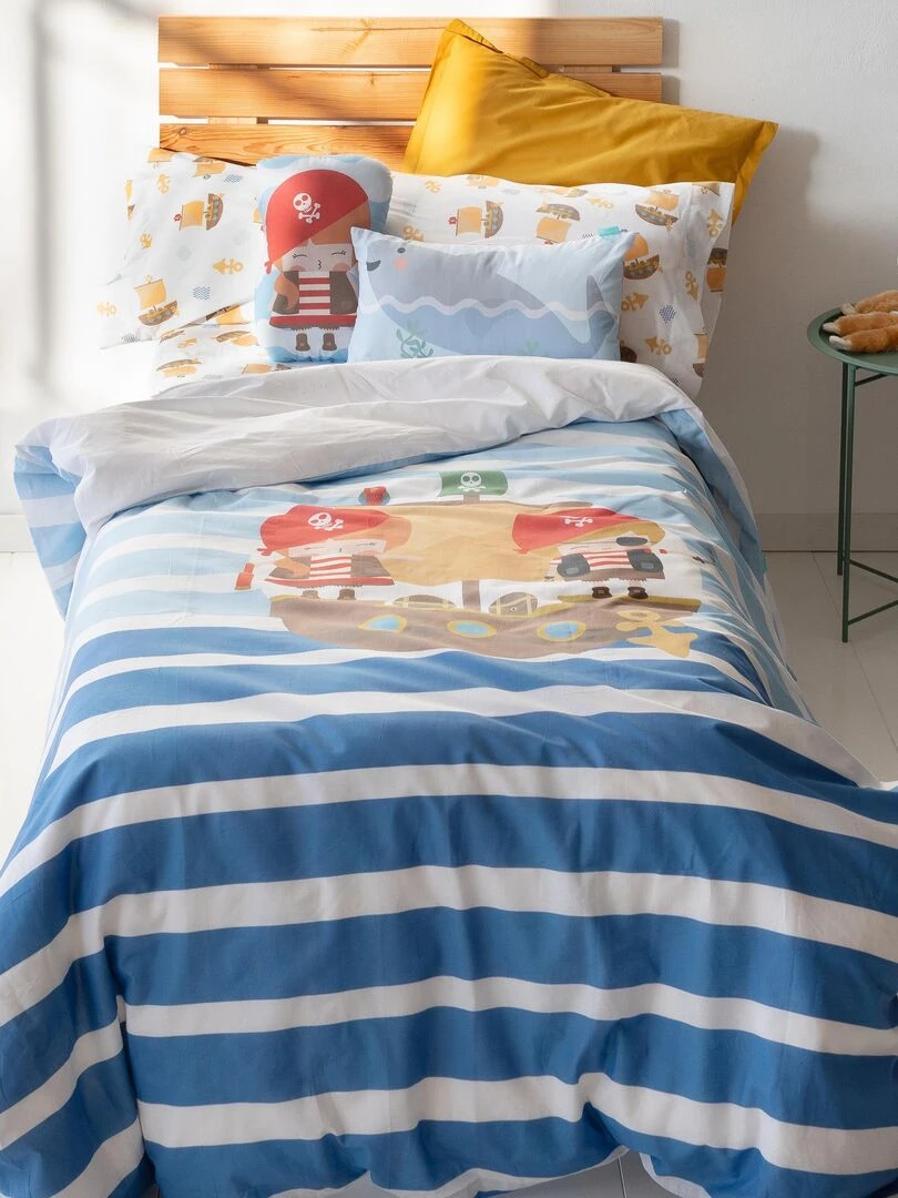 Parure housse de couette 2 pièces Pirate ship "Happyfriday" Blanc