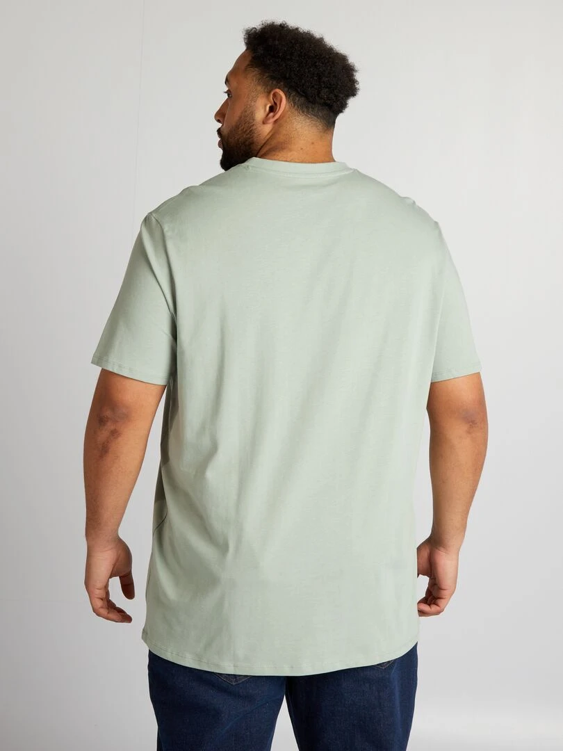 T shirt en jersey à col V   Vert clair