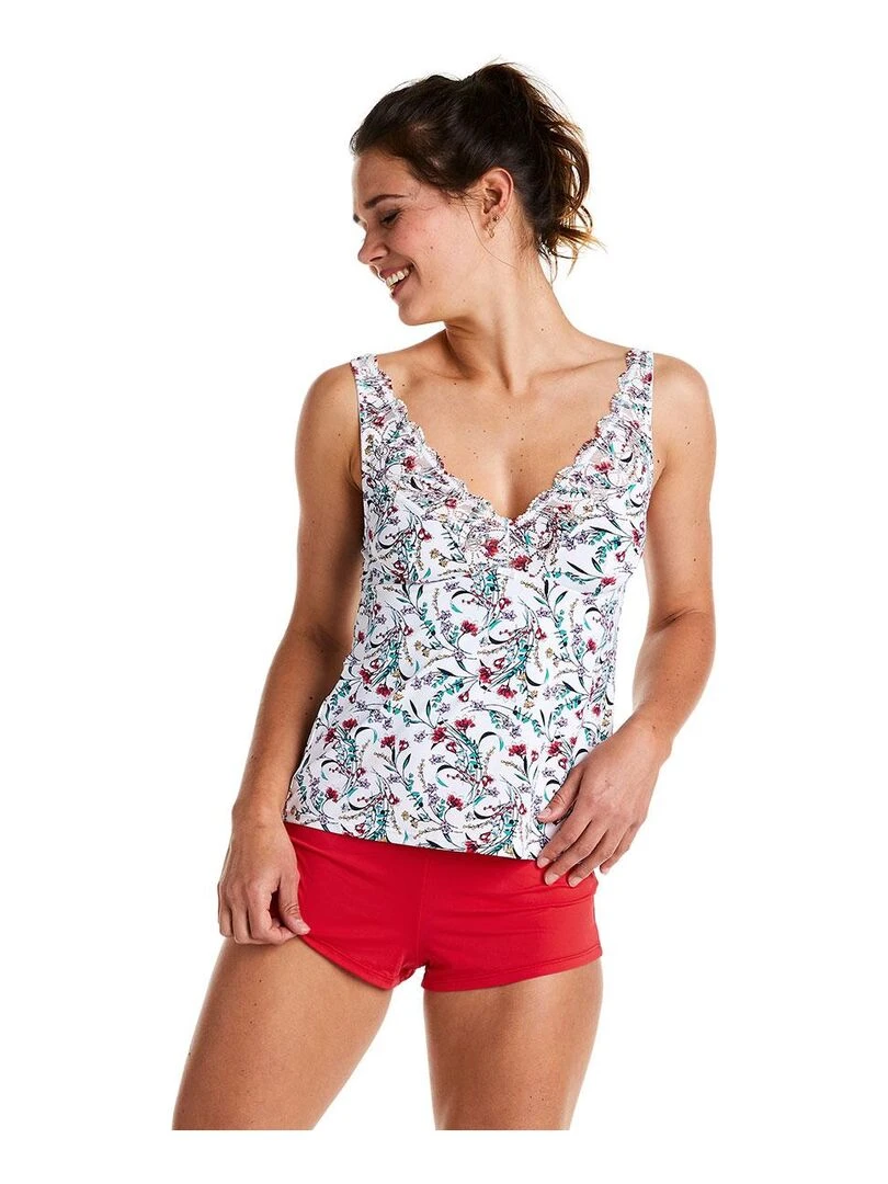 Top short UNIVERS   Pomm'Poire   Rouge