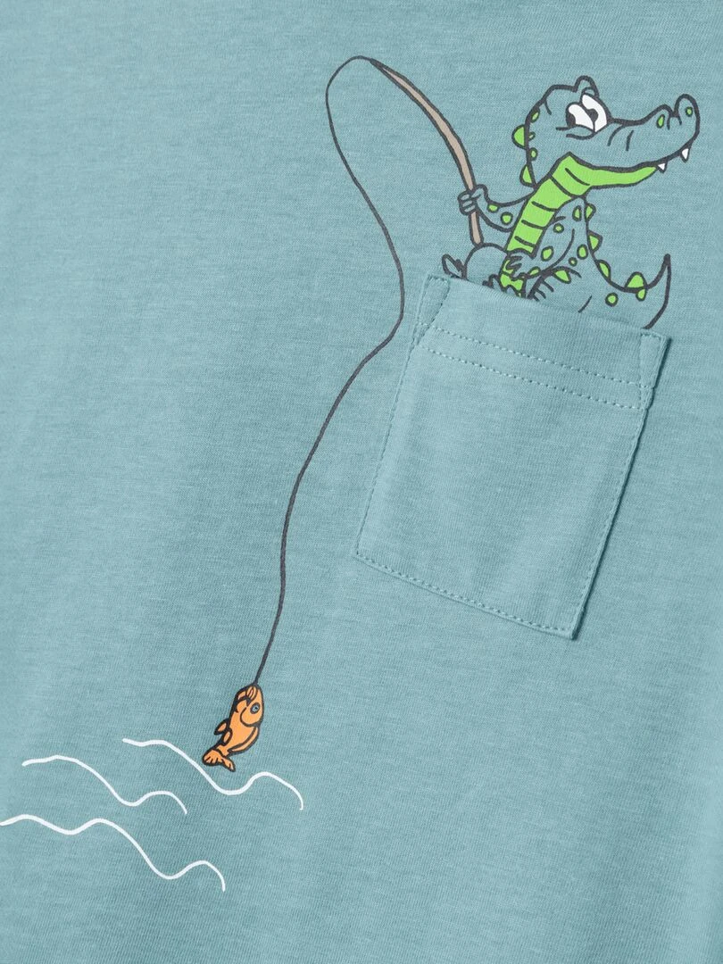 T shirt ludique 'Name it'   bleu