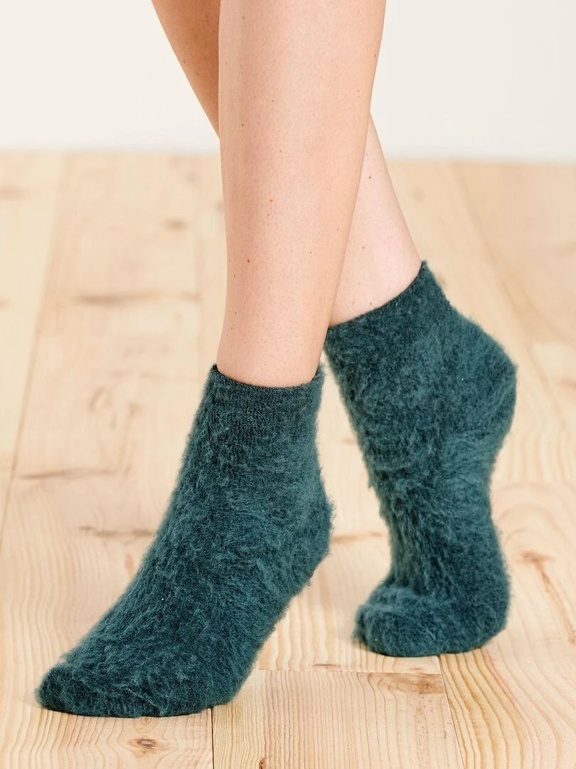 Mi chaussettes de lit réversibles Thermolactyl.   Damart   Vert émeraude