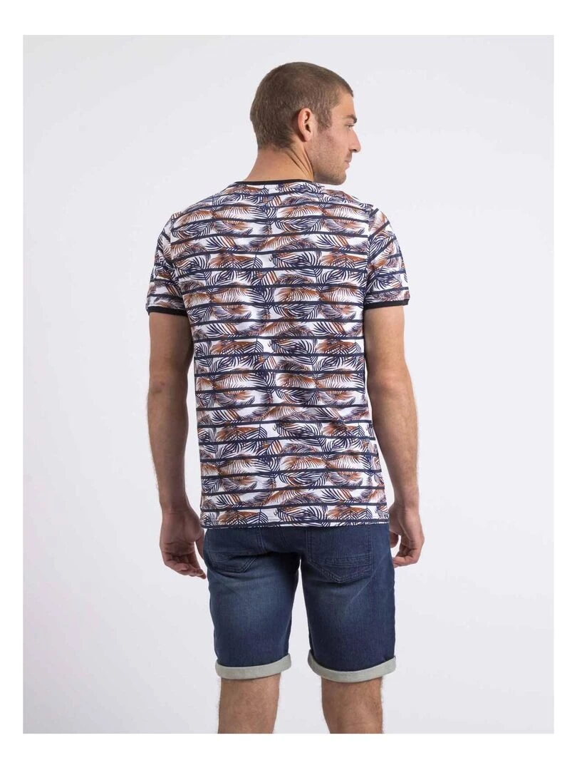 T shirt col rond NIKUTO Bleu marine