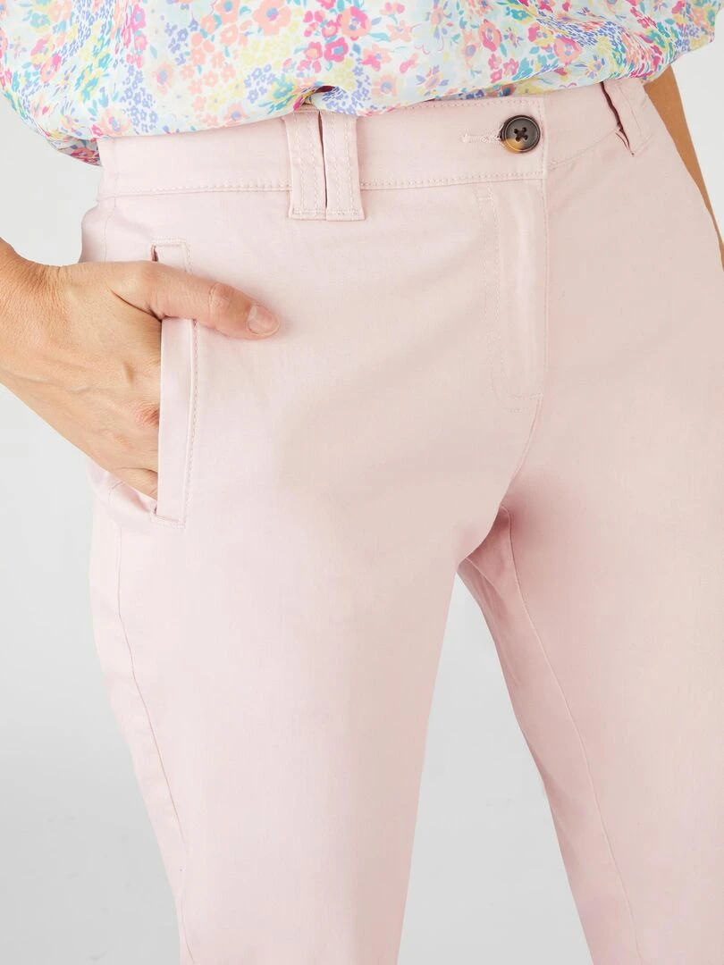 Pantalon chino Damart Rose pâle