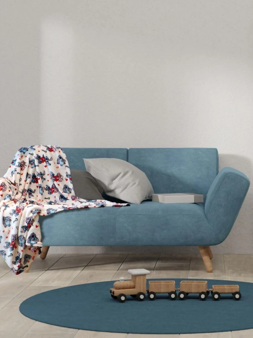 DISNEY   Plaid Angel et Stitch 120x150 cm   100% Polyester   Blanc   Blanc