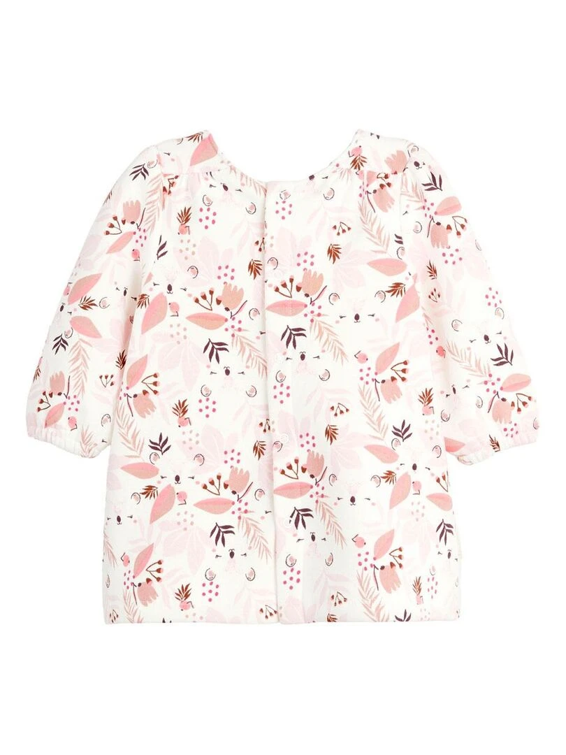 Ensemble robe en molleton et legging bébé fille Alysse   Rose