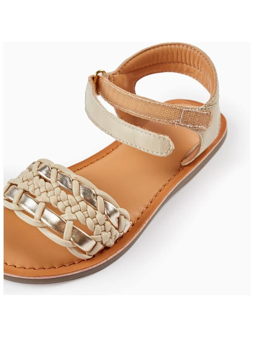 Sandales en cuir pour fille  CÉRÉMONIE   Blanc