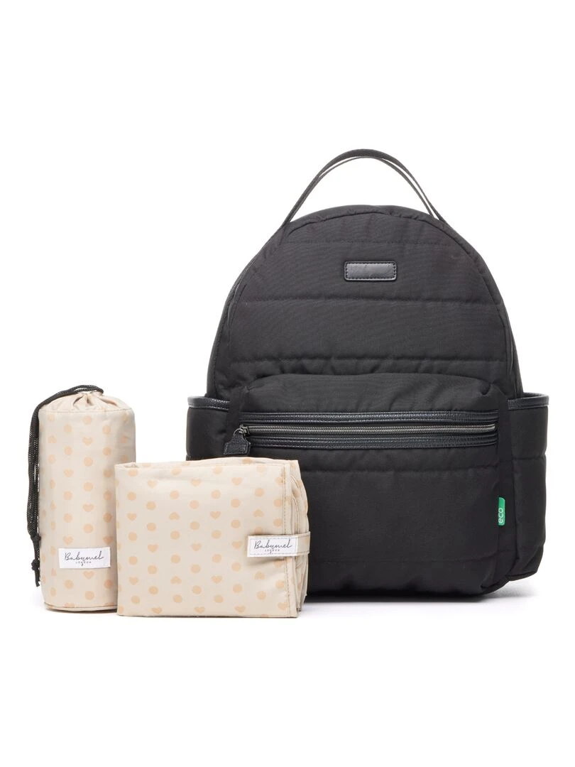 Sac à dos à langer Lola eco quilt noir Noir