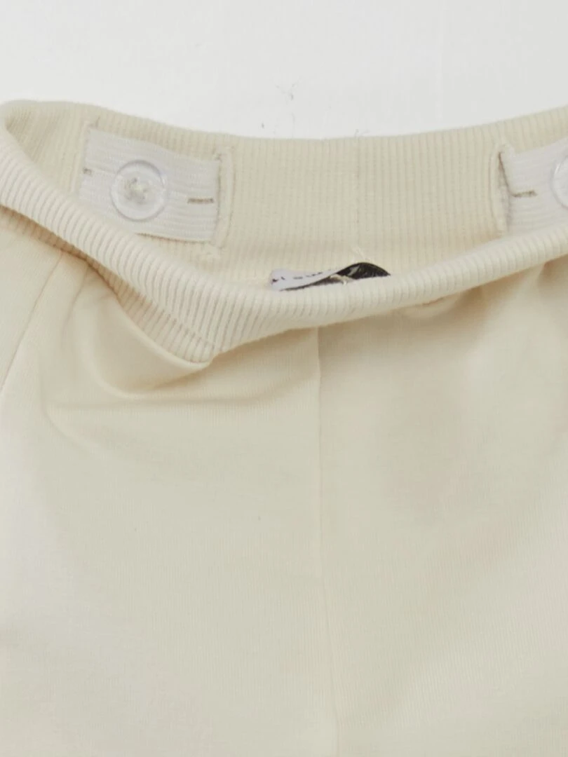 Pantalon french terry brodé 'Name it'   Blanc