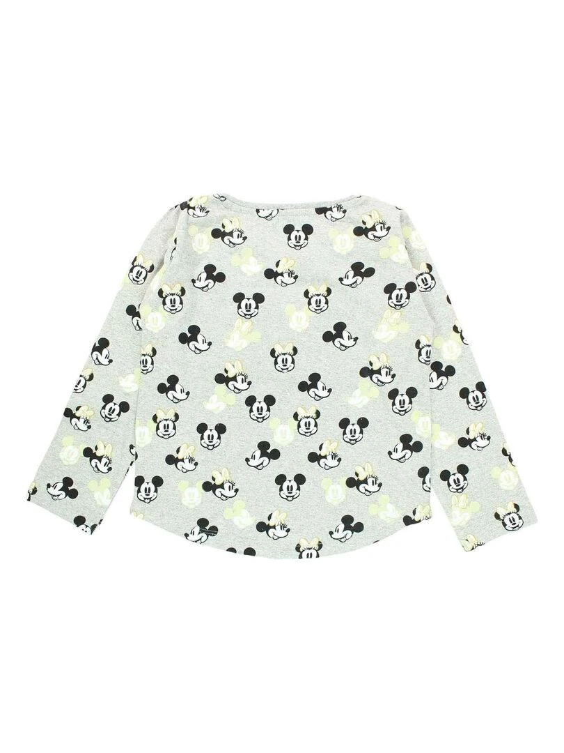 Disney T shirt fille imprimé Minnie en coton Gris