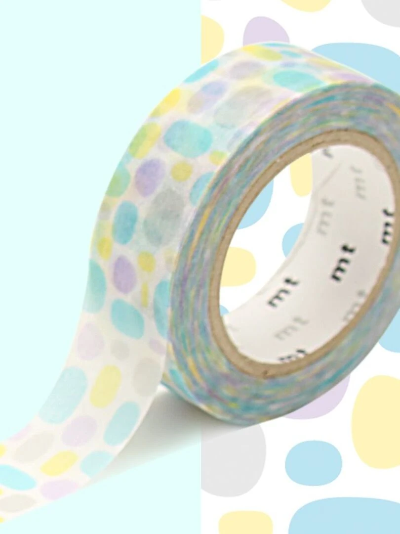 Masking tape pavés rond bleu   1 5 cm x 7 m   N/A