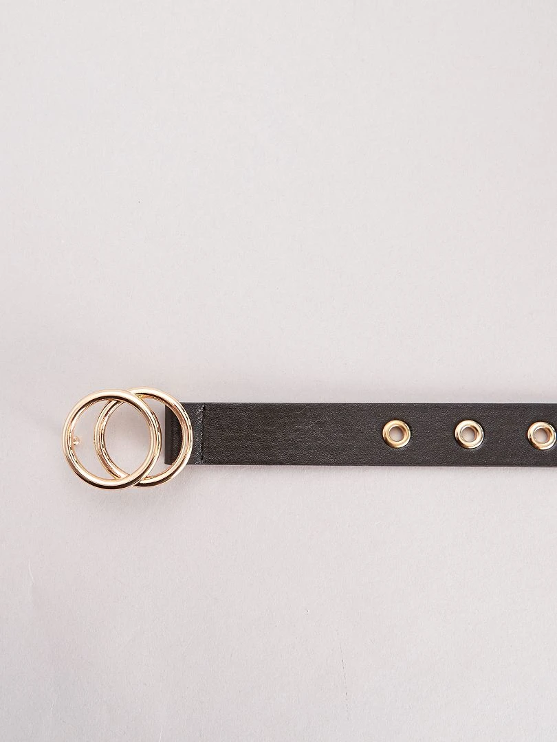 Ceinture double boucle noir