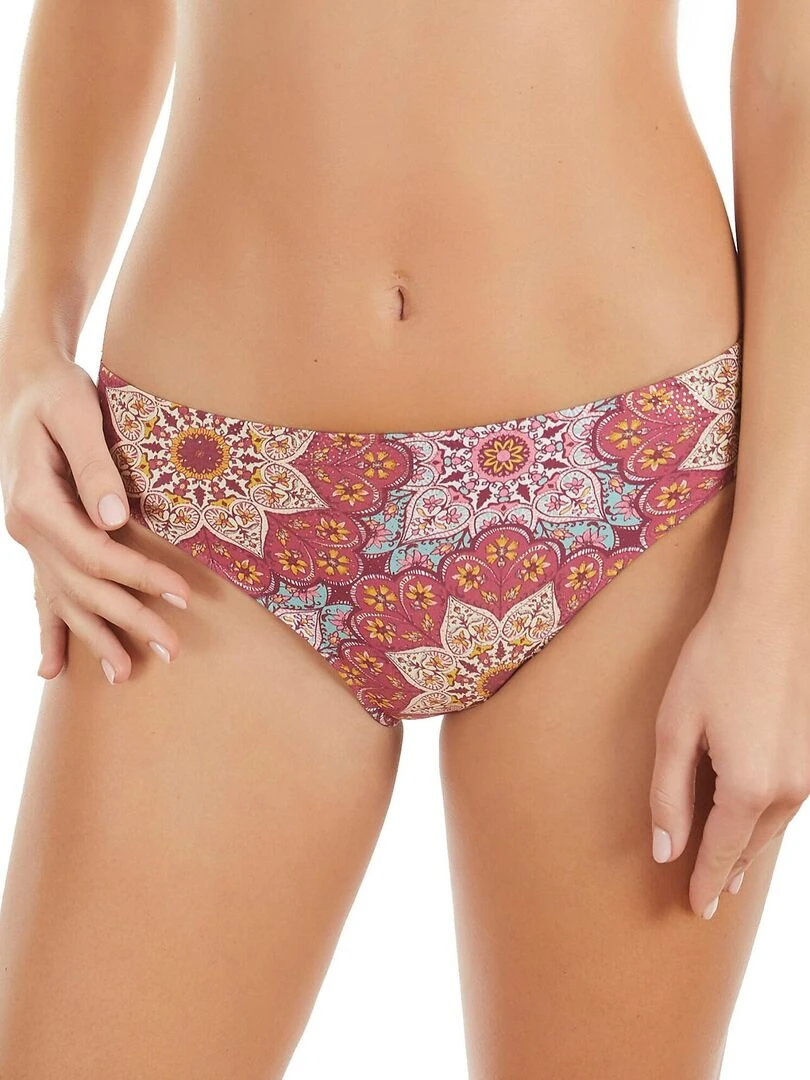Bas maillot de bain bikini Mandala Violet prune