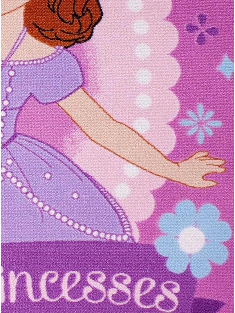 Tapis enfant SOFIA SMART PRINCESS Rose 95x133 Fait en Europe Rose