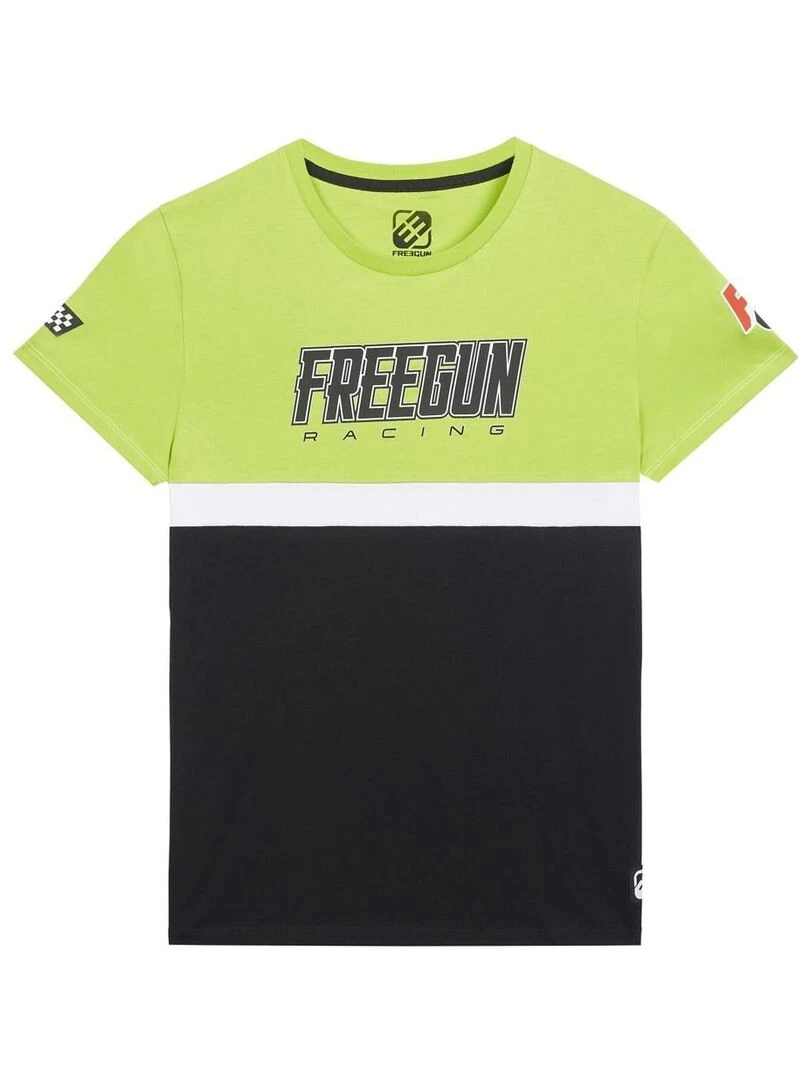 T shirt homme Collection Racing Freegun Vert