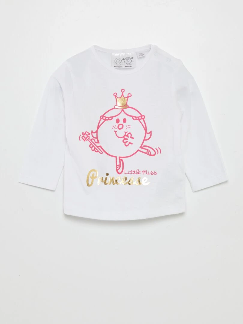 T shirt 'Madame Princesse' blanc