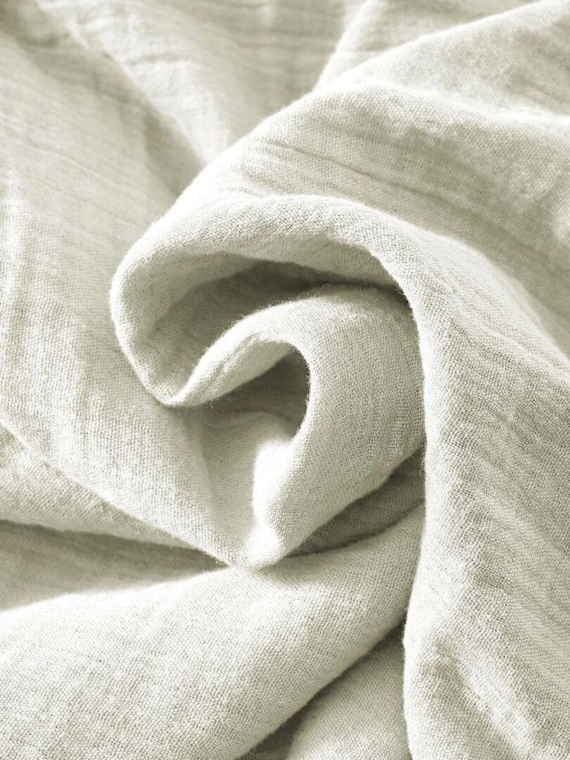 Housse de couette en double Gaze de coton   Vert clair