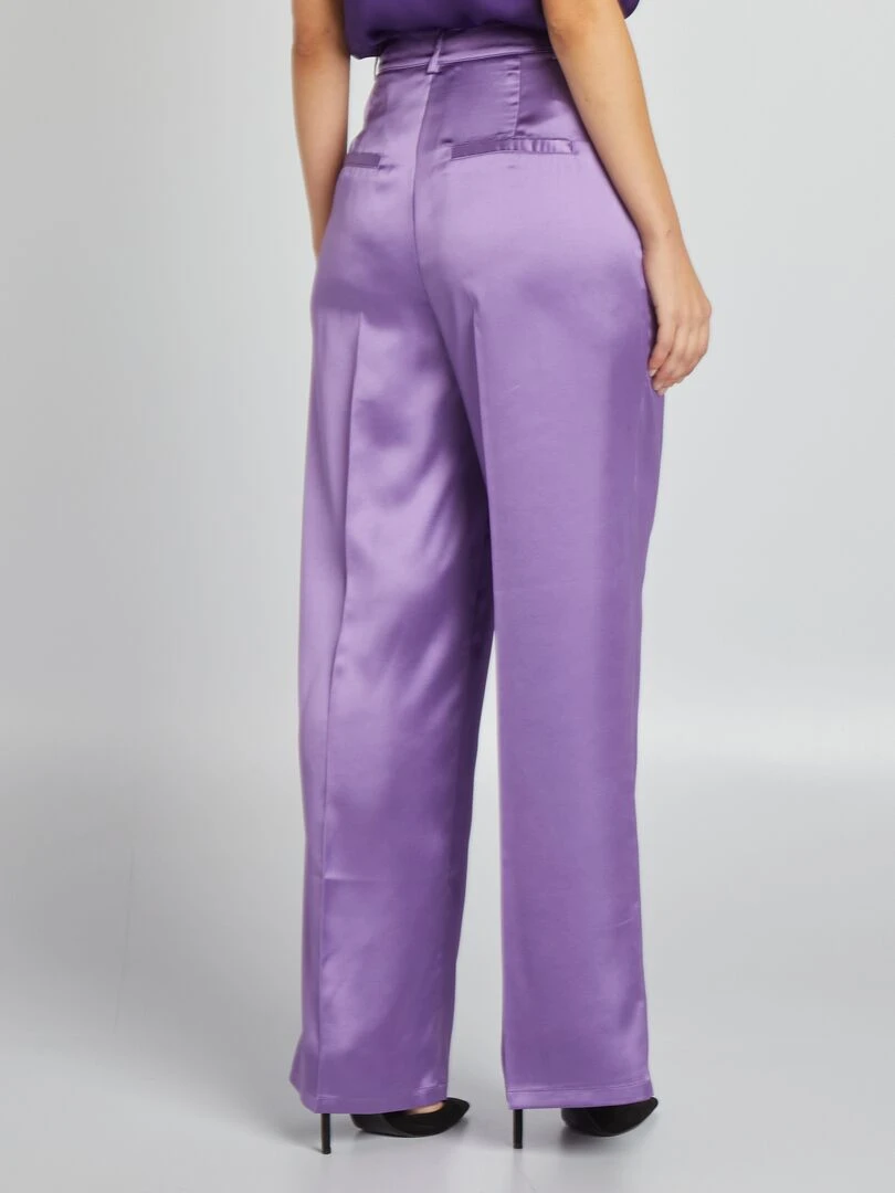 Pantalon en satin   Violet