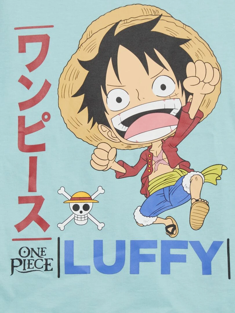 T shirt 'One Piece' manches courtes Bleu