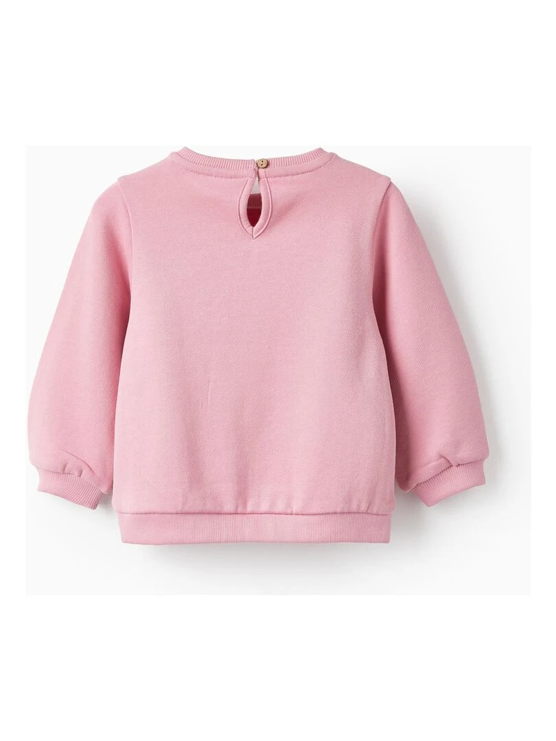 Pull en coton pour bébé fille 'Kindness Matters' THE WAVE TRIBE Rose clair