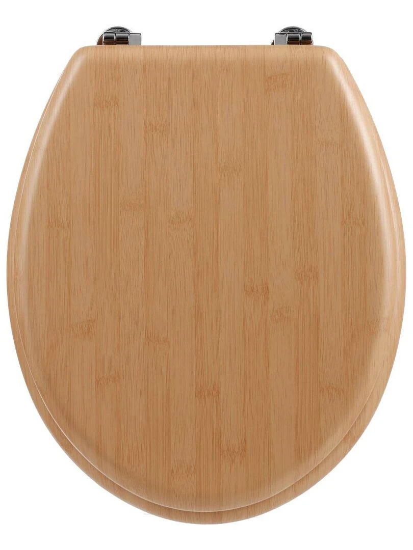 Abattant WC imitation bambou Marron
