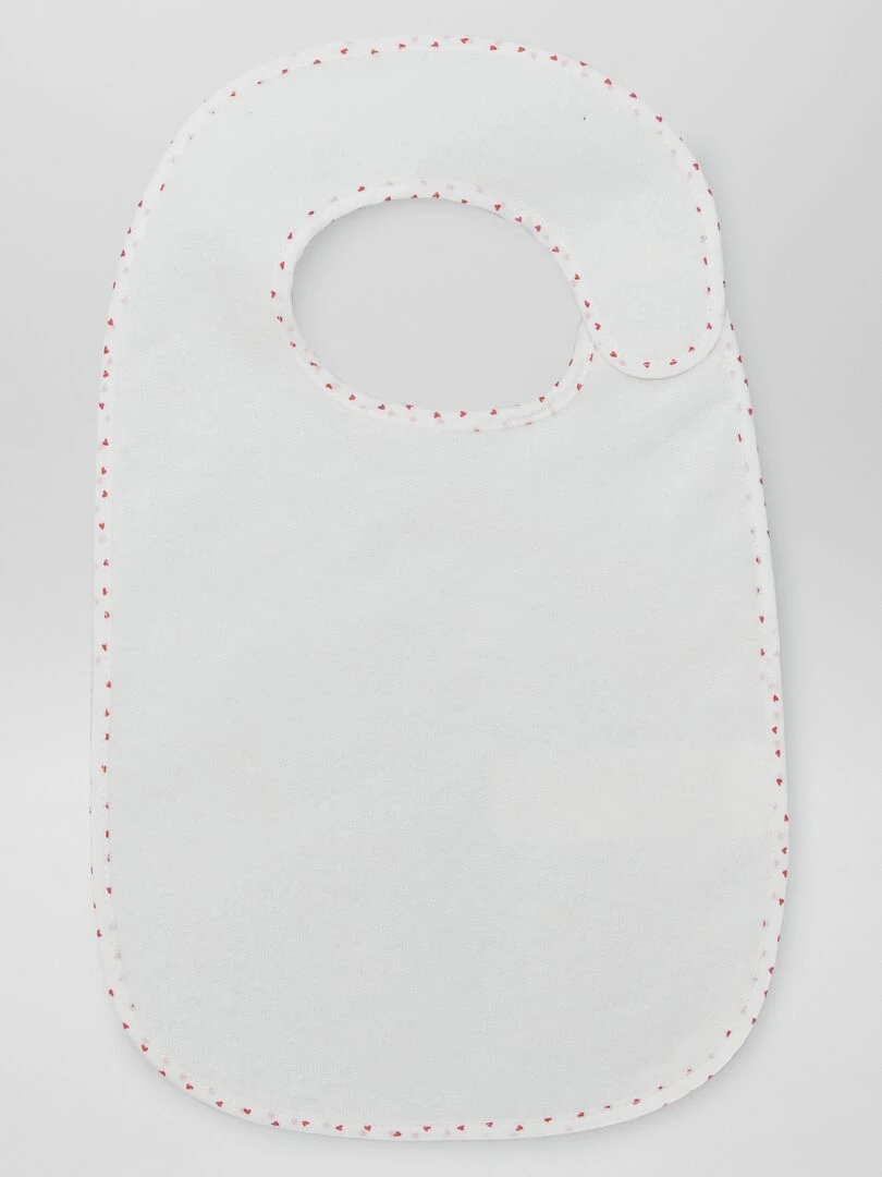 Le lot de 7 bavoirs éponge doublés   Rose/bleu