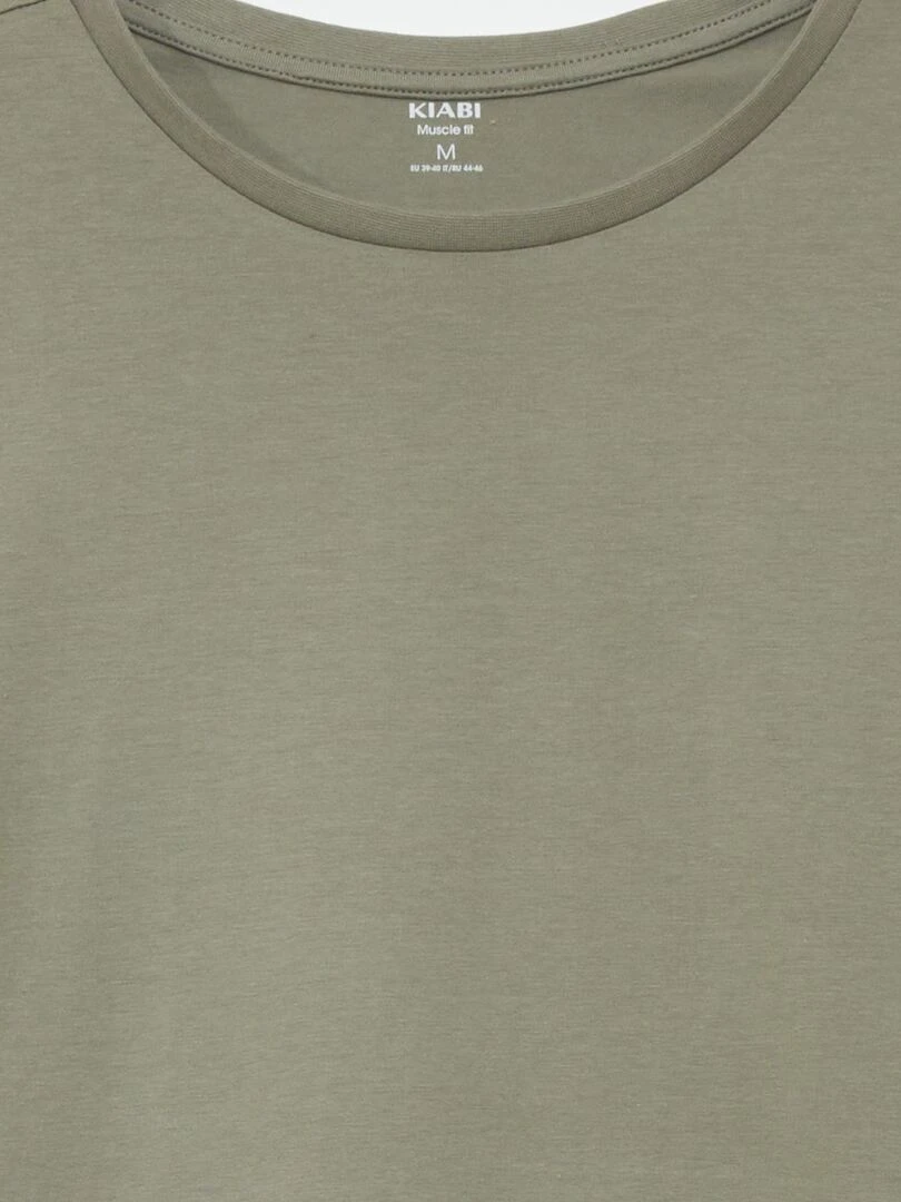 Tee shirt uni Muscle fit vert
