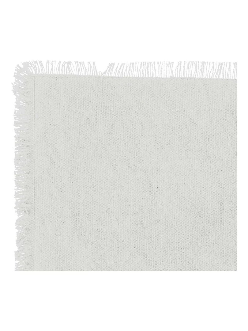 Set de table à franges Blanc