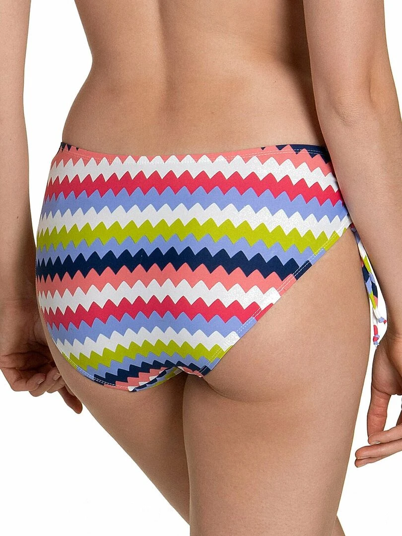 Bas maillot slip de bain côtés froncés Hydra Multicolore