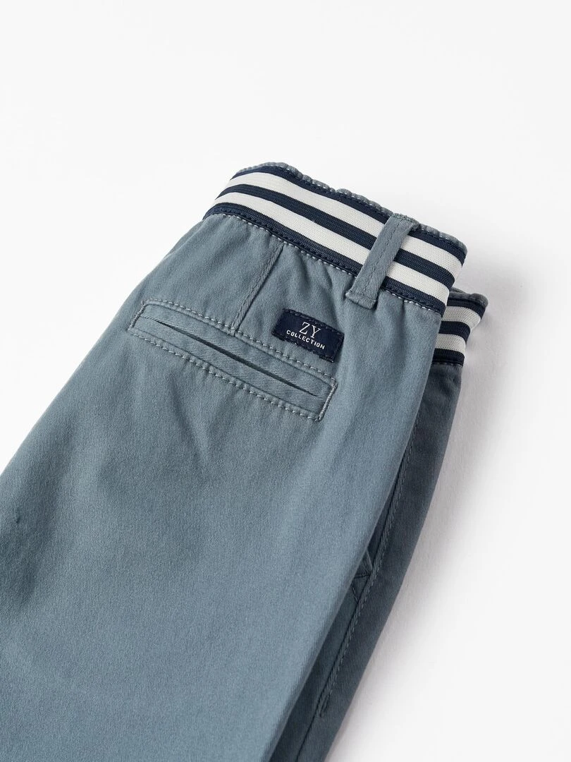 Pantalon en sergé de coton pour garçon 'Slim Fit'  ATLANTIC COMPANY   Bleu