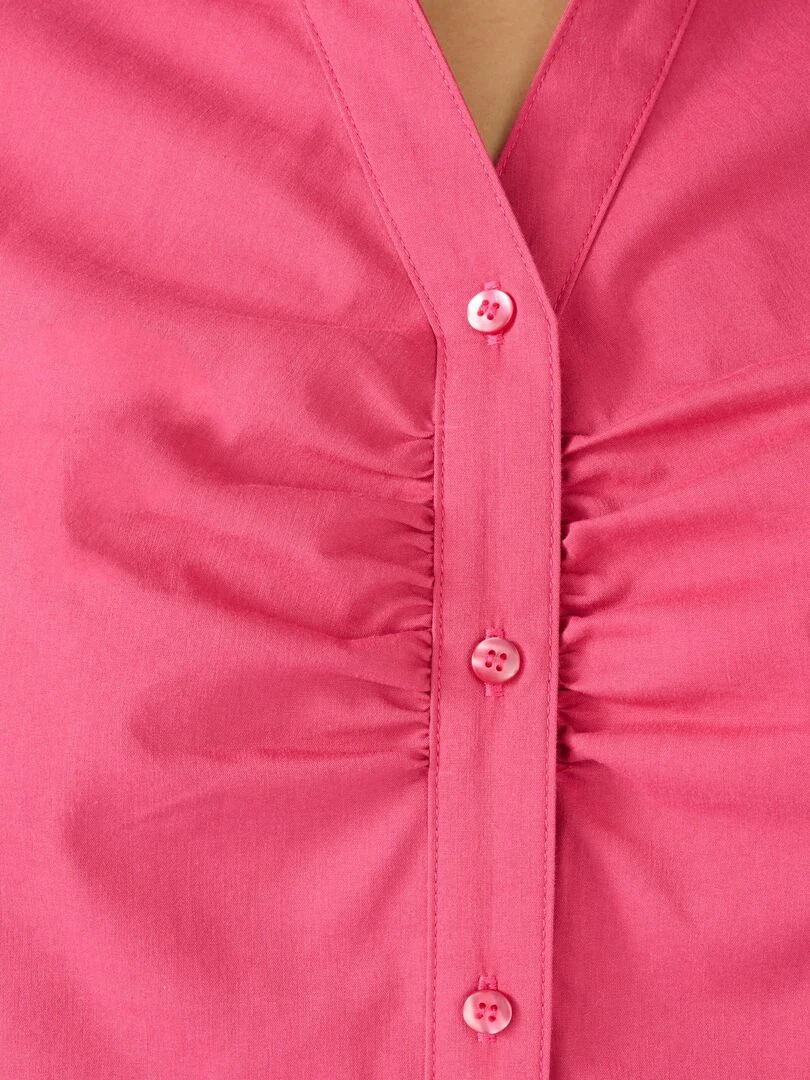 Chemisier popeline stretch   Damart   Rose framboise