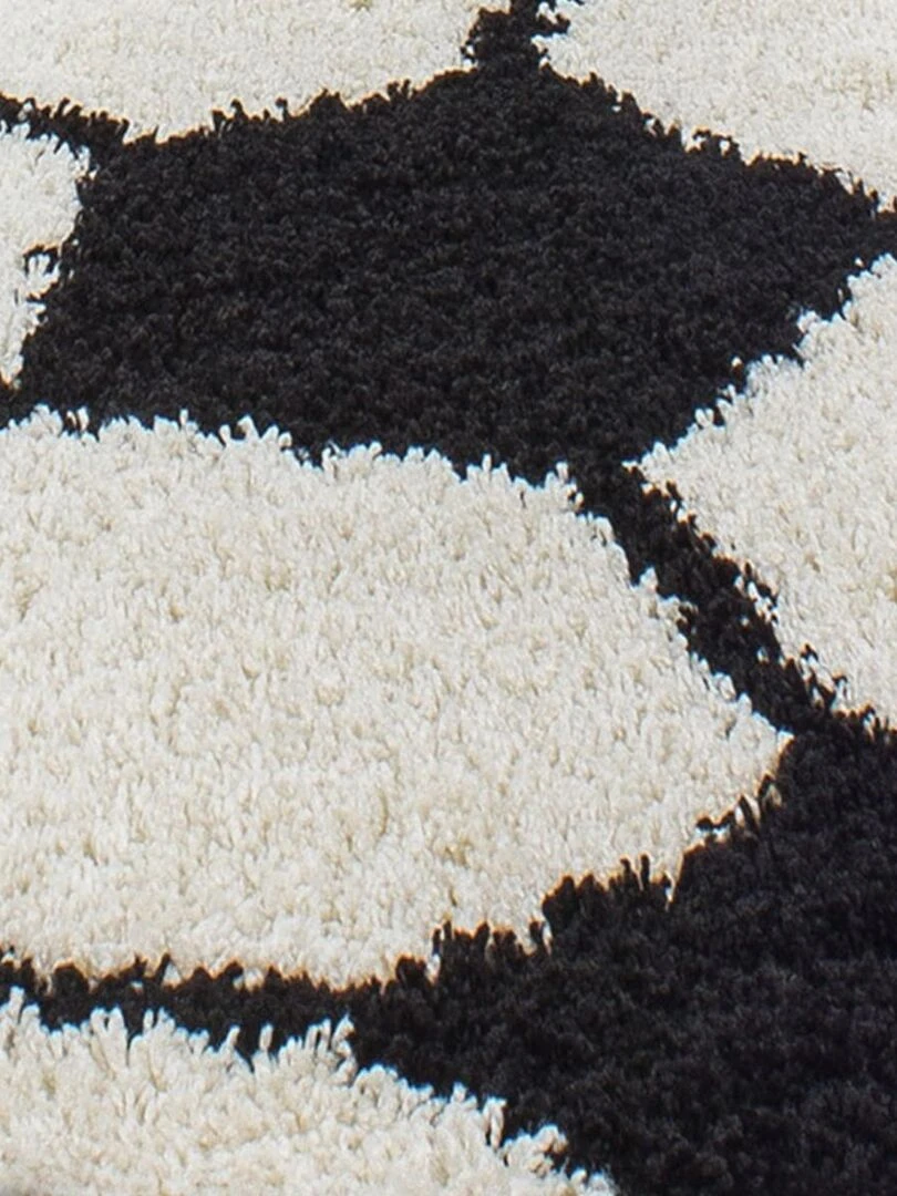 Tapis enfant tapis rond Ø 120cm SHAGGY FOOT Noir OEKO TEX idéal pour Salon Noir