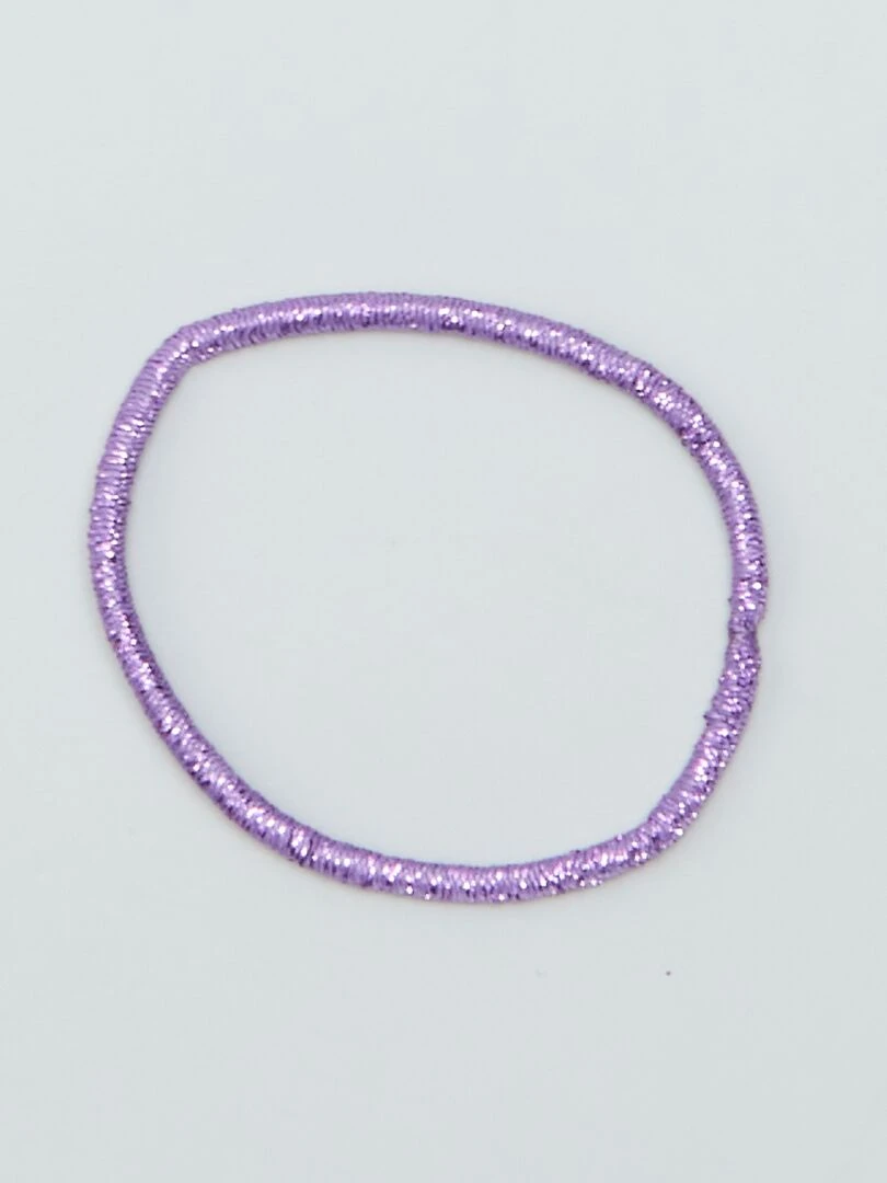 Lot 2 pinces licornes et 4 élastiques   Violet