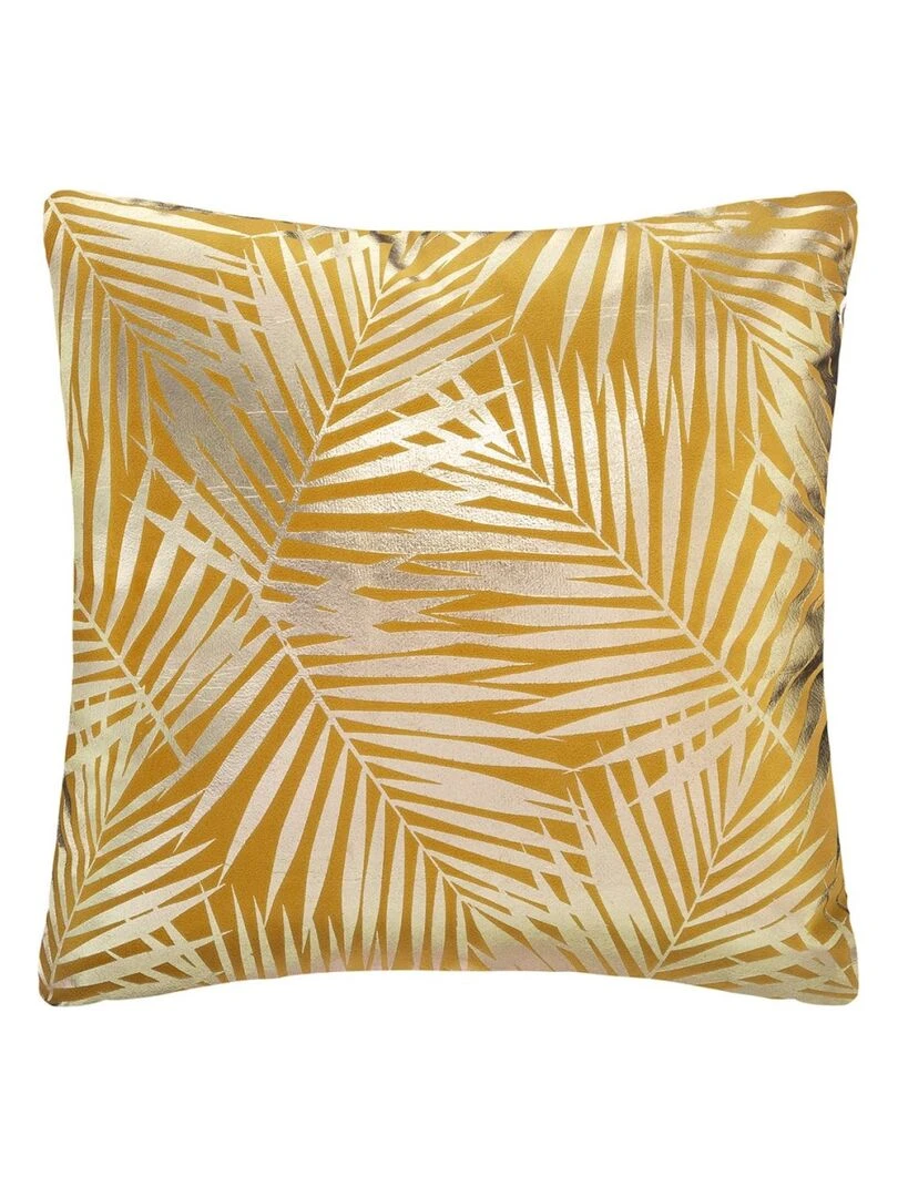 Coussin velours or Tropic 40x40 cm ocre Jaune