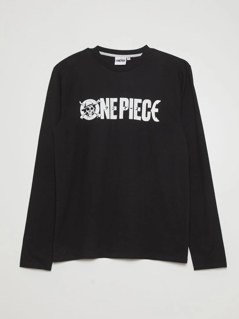 Pyjama long 'One Pièce'   2 pièces   Noir