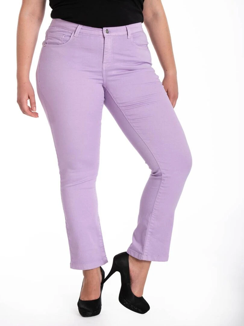Jeans de couleur taille haute stretch OBR13 'OBER' Mauve