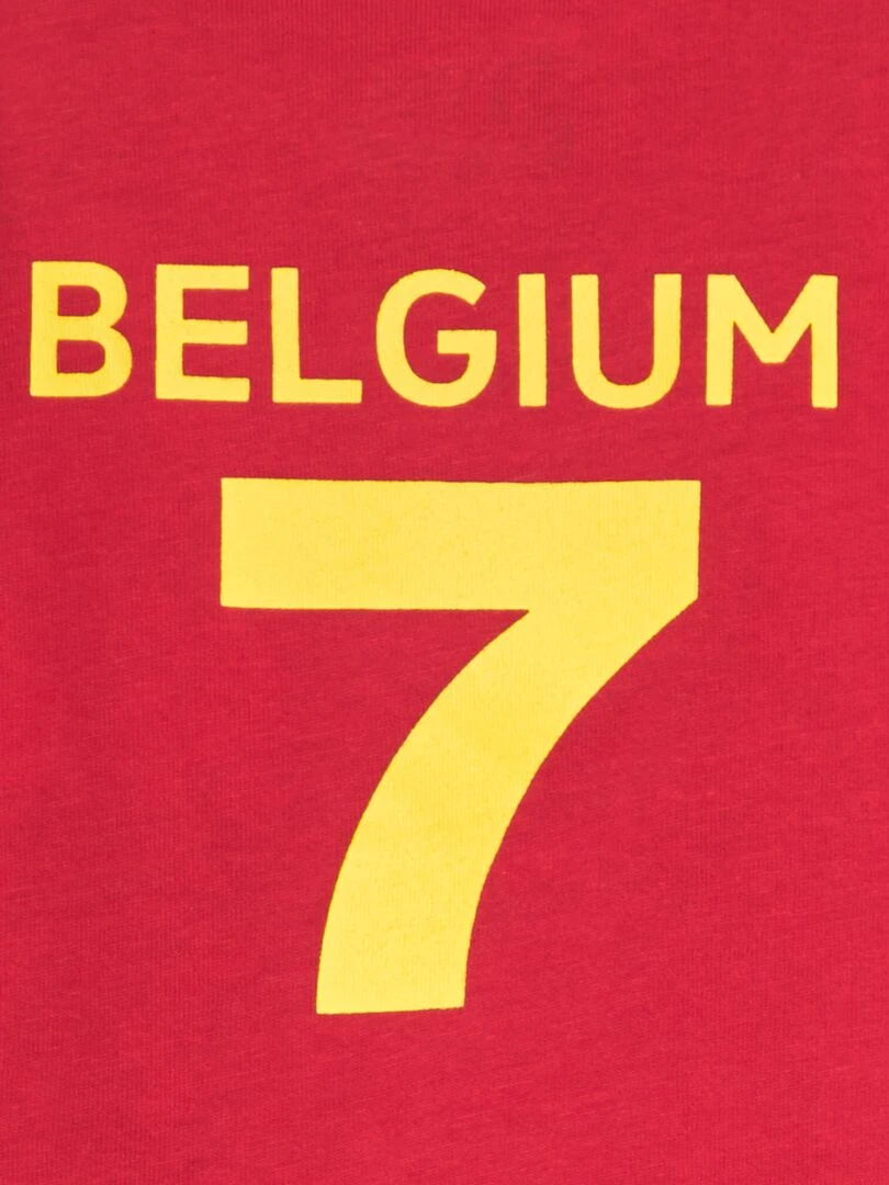 T shirt en coton   EURO 2024   Rouge 'Belgique'