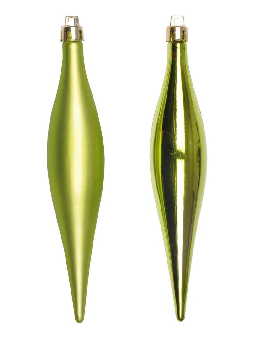 Boule glacon de noel vert Vert