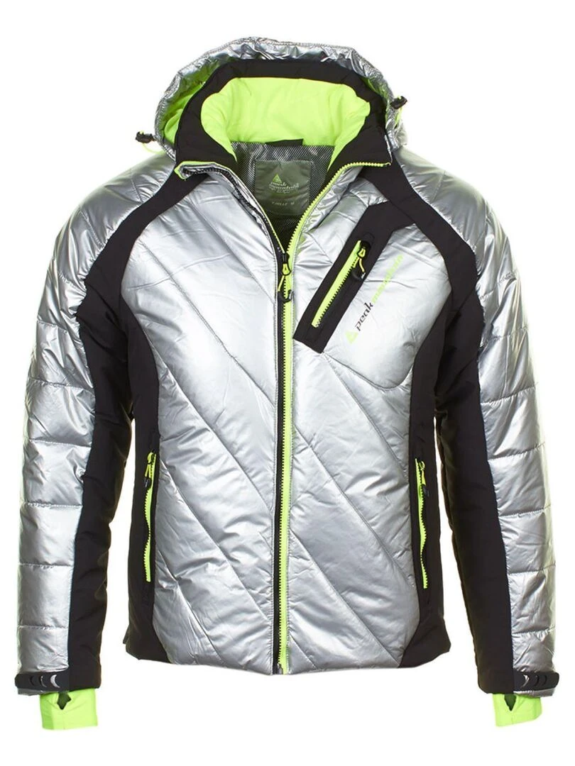 Blouson de ski homme CILVER   PEAK MOUNTAIN   Noir Argenté Noir