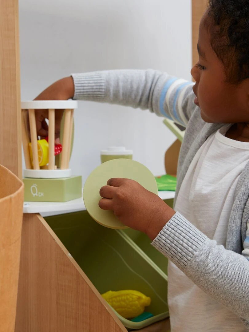 Mixeur jus de fruits légumes 13 accessoires de dinette enfant garçon fille Teamson Kids vert   N/A