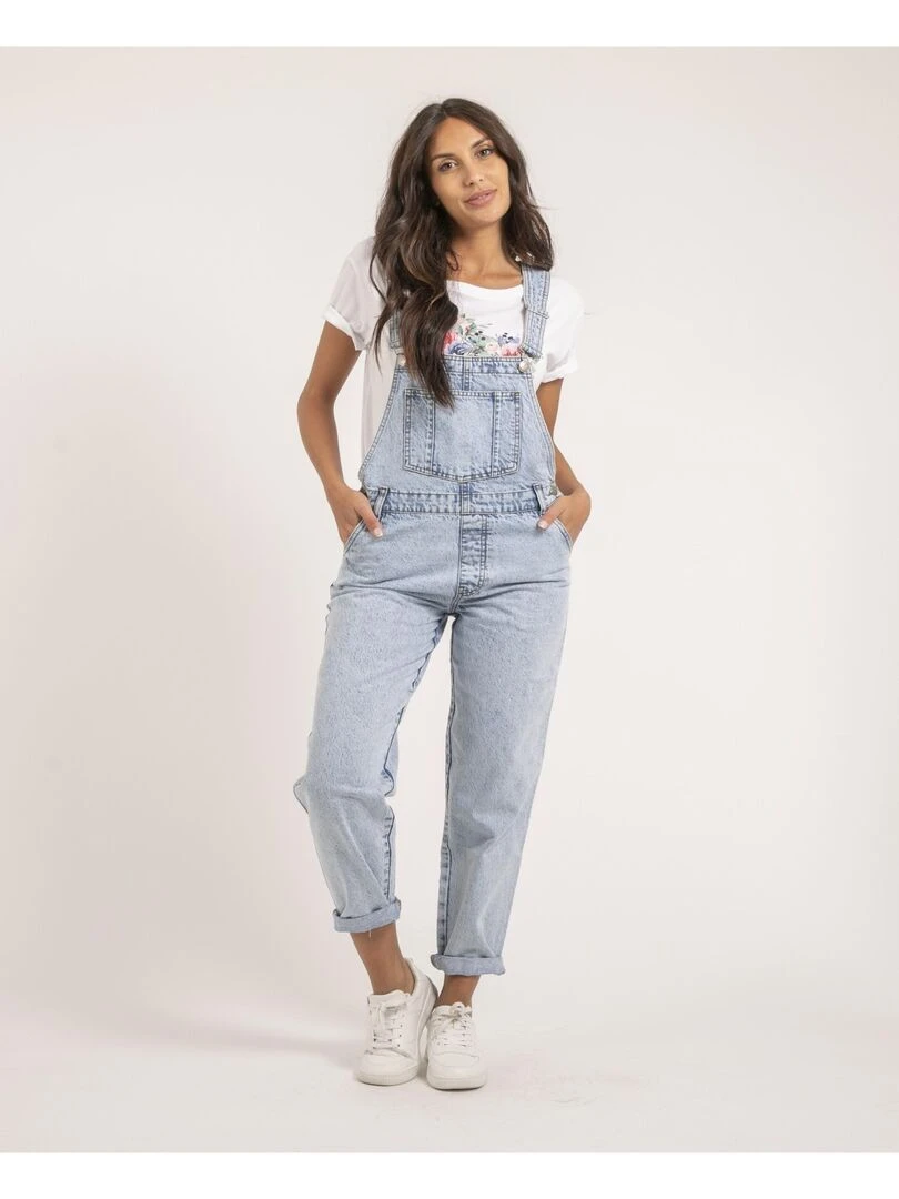 Salopette en denim ENA Bleu clair
