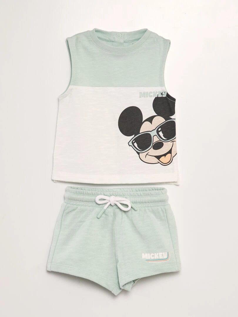 Ensemble débardeur + short 'Mickey' 2 pièces Vert